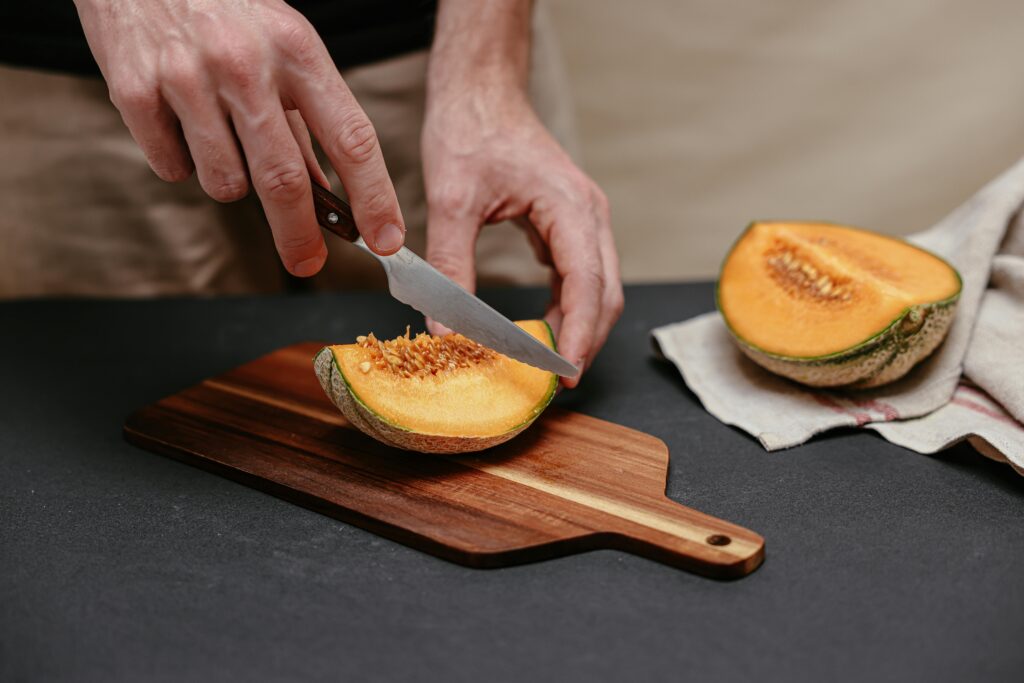 Prepping Cantaloupe Easy, Safe & Mess-Free